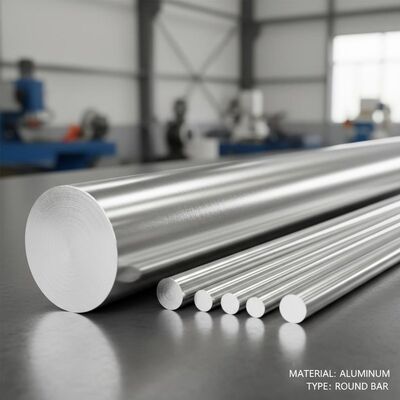 Polished Solid Round Aluminum Bar Lightweight Corrosion Resistant For Industrial