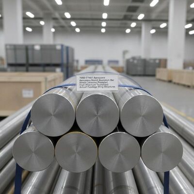 7050-T7451 Aerospace Round Aluminum Bar Stress Corrosion Resistant with High Fracture Toughness for Aircraft Fuselage Wing Structures