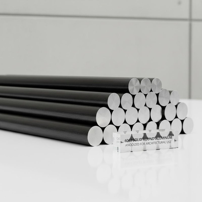 6063 Solid Round Aluminum Rod Anodized For Architectural Use With ±0.1mm Tolerance