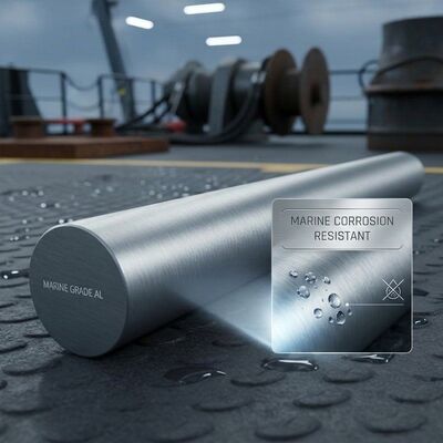 6101-T6 Round Aluminum Bar 55% IACS Electrical Conductor High Strength Alloy For Substation Bus Bar Applications
